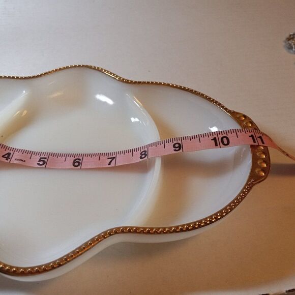 Relish Tray Fire King Oven Ware Cottagecore Kitsch - Picture 4 of 9